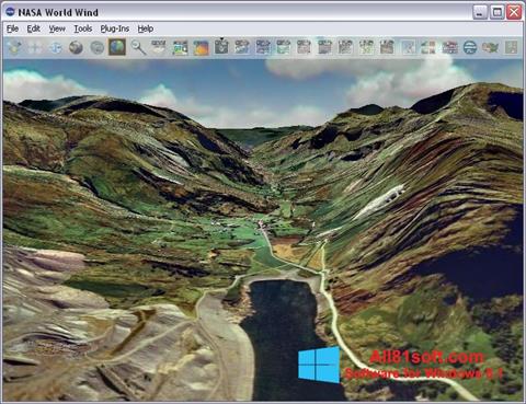 Screenshot NASA World Wind untuk Windows 8.1