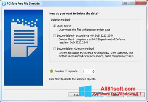 Screenshot File Shredder untuk Windows 8.1