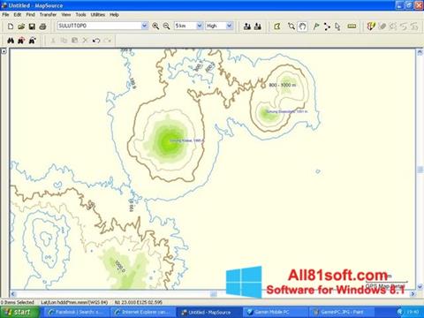 Screenshot MapSource untuk Windows 8.1