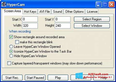 Screenshot HyperCam untuk Windows 8.1