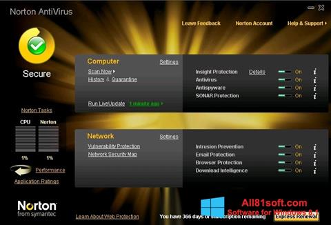 Screenshot Norton AntiVirus untuk Windows 8.1