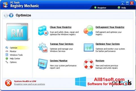 Screenshot Registry Mechanic untuk Windows 8.1