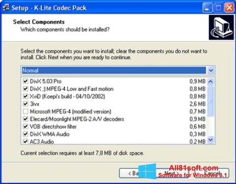 Screenshot K-Lite Mega Codec Pack untuk Windows 8.1
