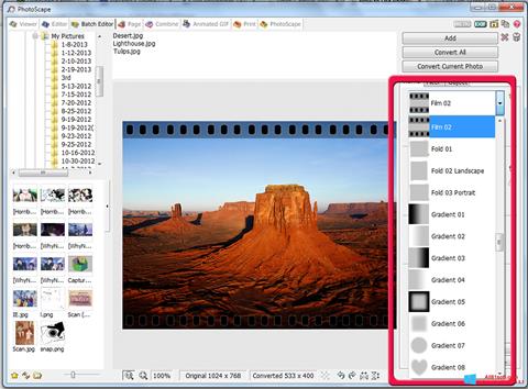 Screenshot PhotoScape untuk Windows 8.1