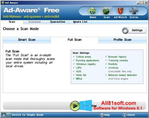 Screenshot Ad-Aware Free untuk Windows 8.1