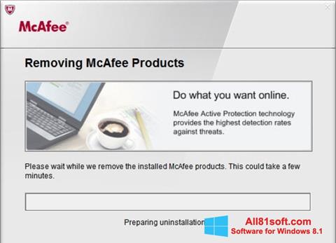 Screenshot McAfee Consumer Product Removal Tool untuk Windows 8.1