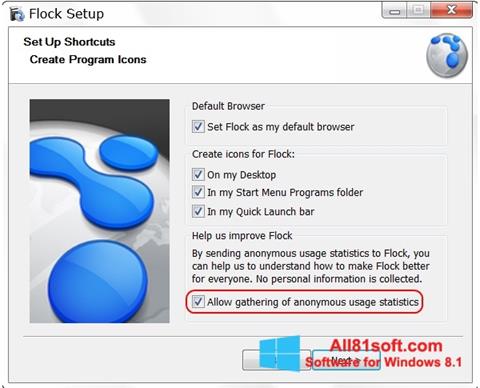 Screenshot Flock untuk Windows 8.1