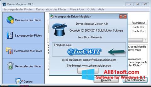 Screenshot Driver Magician untuk Windows 8.1