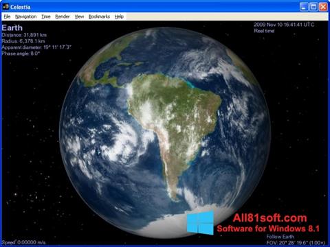 Screenshot Celestia untuk Windows 8.1