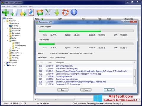 Screenshot Free Audio Converter untuk Windows 8.1