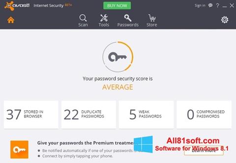 Screenshot Avast Internet Security untuk Windows 8.1