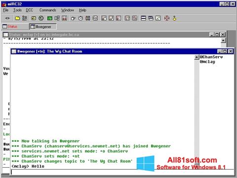 Screenshot mIRC untuk Windows 8.1