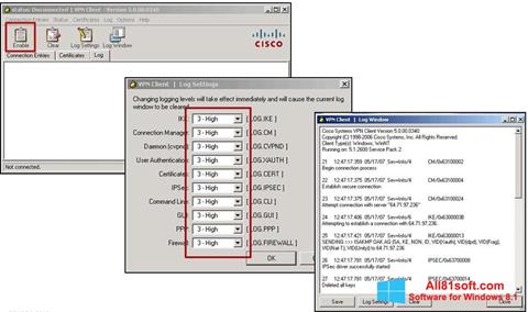Screenshot Cisco VPN Client untuk Windows 8.1
