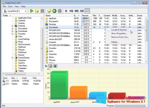 Screenshot Folder Size untuk Windows 8.1