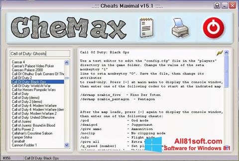 Screenshot CheMax untuk Windows 8.1